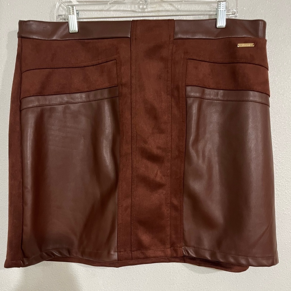Marc Mew York Andrew Marc  XL mini skirt rust